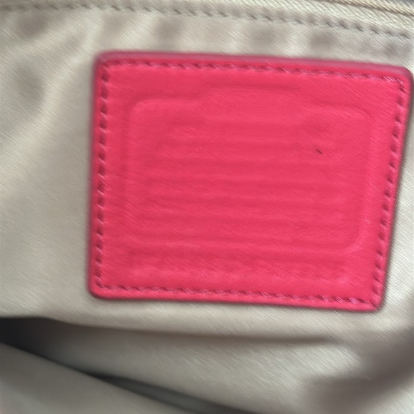 Vintage Coach Campbell Abby COACH Khaki & Pink Signature Hobo Shoulder Bag - Picture 9 of 15